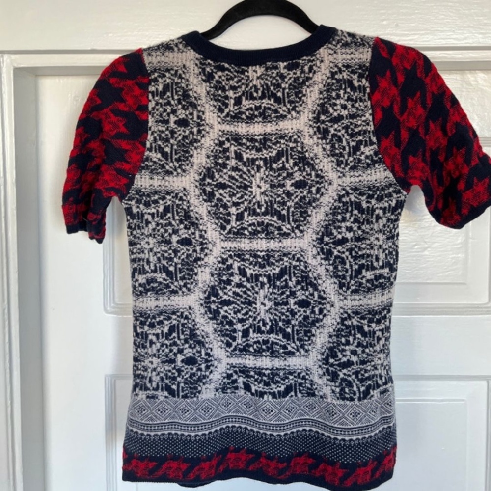 Jigsaw London Mixed Print Sweater Tee